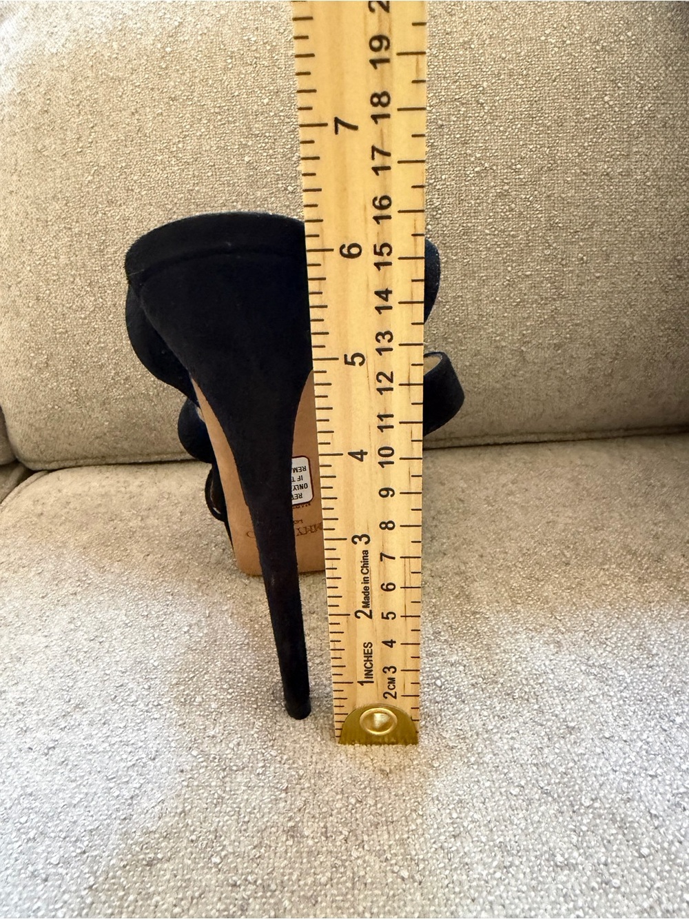Jimmy Choo Louise Black Suede Platform Heels Size 38 US 7.5 - Picture 12 of 13